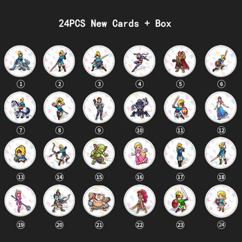 24 NFC 215 TAG Cărți de Joc Pentru Botw Comutator Zelda Suflare Sălbatic Super Smash Coș Bros Odyddey Splatoon 2 Kriby Final