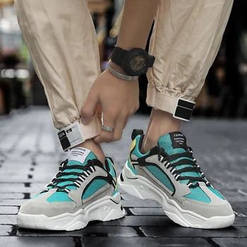 Noi Caldă de Pantofi Sport pentru bărbați Respirabil Tata Adidasi Retro Fund Gros Pantofi în aer liber Non-alunecare de Mers pe jos Pantofi de Jogging