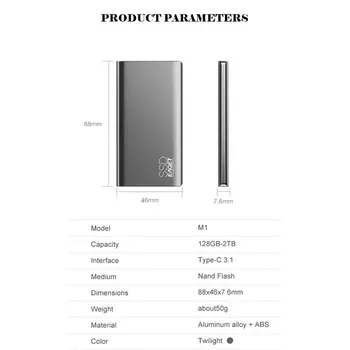 EAGET M1 mai Nou Produs Portabil USB 3.0 SSD de 128GB, 256GB 512GB 1TB Extern Solid state Drive cel Mai bun Cadou pentru oamenii de Afaceri