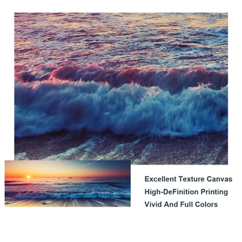Apus De Soare La Mare Panza Picturi Pe Perete Postere De Arta, Printuri Și Valurile Oceanului Imagini De Artă De Pat Cameră Decor De Perete Cuadros