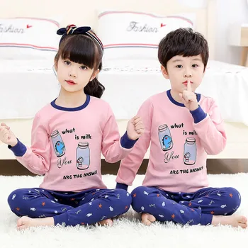TUONXYE Băieți Fete Set de Pijama Copii Drăguț Fox Pijamale din Bumbac pentru Copii Maneca Lunga, Pijamale Copil Pijama Copii Pijamale Îmbrăcăminte