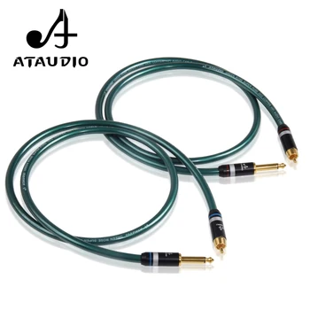 ATAUDIO HIFI Dual 6,35 mm-2 RCA Cablu Audio 2 RCA La 6,5 mm DJ Mixer Audio Semnal OCC Cablu Audio