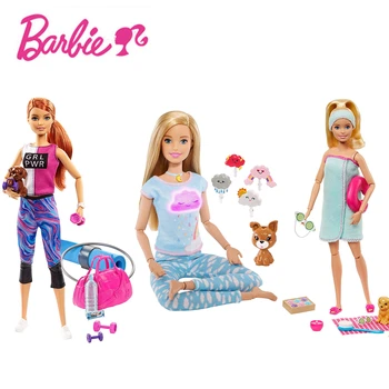 Originalele Barbie Antrenorul Fata Prinți Papusa Gimnastica Fata sport Păpuși Boneca Brinquedos Pentru Cadou Jucarii pentru copilul FXP39