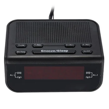 Alarmă Radio cu Ceas Digital Ceas cu Alarmă Radio cu Ceas cu Timer de Somn UE Plug Dimmer Amânare LED Display și Baterie de Rezervă Functio