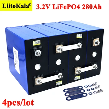 4x Liitokala 3.2 V 280Ah lifepo4 baterie DIY 12V 280AH acumulator pentru masina Electrica RV sistem de stocare a Energiei Solare