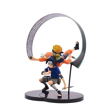 Anime Naruto Figura Uzumaki Naruto Sasuke Uchiha PVC figurina Papusa de Colectie Model de Cadou de Crăciun Pentru Copii
