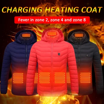 De înaltă Calitate, Lavabil Încălzire Vesta de Încălzire Electrică Jacheta Sport în aer liber Haina Haina de Iarna Cu Capac Și USB Electric de Încălzire