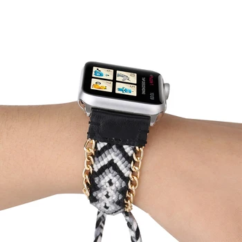 Coarda țesute curea pentru apple watch band 4/3 iwatch trupa 42mm/38mm brățară ceas curea curea Handmade ceas watchband seria 4 3 21