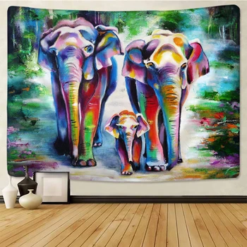 Elefant Indian dumnezeu decor acasă tapiserie psihedelice scena agățat de perete Boem decorate Mandala Hippie yoga mat