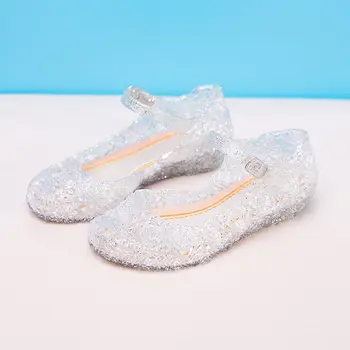 Albastru Copii Pantofi Fete Printesa Tocuri Elsa Anna Wedge Sandale Mare Fata De Matcă Pantofi Moale Pantofi De Vara Sandels Pentru Fete S25-37