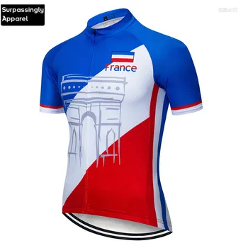 2019 6XL Franța Naționale Echipa de Ciclism Îmbrăcăminte de Biciclete Jersey Mens Biciclete Maneca Scurta Pro Tricouri de Ciclism Biciclete de Top Maillot Vara