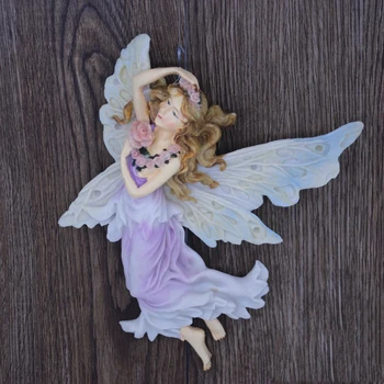 Agățat de perete înger zână floare ambarcațiuni de rășină pandantiv creative boutique decoratiuni de perete cadou de nunta