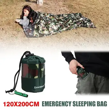 120*200cm animale de COMPANIE Izolare Cortina Pături de Urgență de Urgență Sac de Dormit Camuflaj Tabără Instrument Militar de Salvare în aer liber Pătură