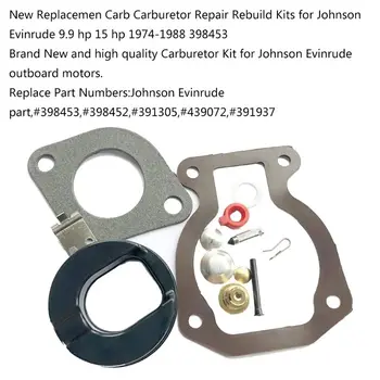 Carburator Carb Kit de Reparare Float Pentru Johnson Evinrude de 9.9 cp 15 cp Înlocuire N0HB