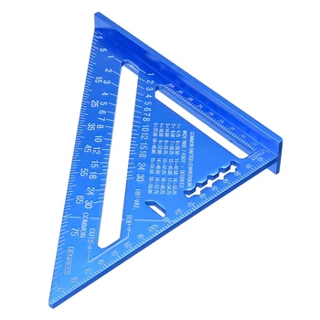 Prelucrarea lemnului Triunghi Riglă de Măsurare instrument DIY Albastru Portabil de Înaltă stength