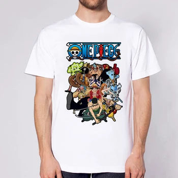Una Bucata Tricou 2020 Vara Noi de Desene animate Anime Tricou Anime Japonez Luffy Gratuit de Imprimare T-shirt Barbati Unisex Topuri Tricou femei de sex Feminin