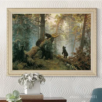 Clasice ruse pădure suporta peisaj panza tiparituri pictură în ulei imprimate pe bumbac perete camera de zi de decorare arta de poze