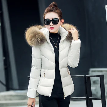 2019 Moda gros cu glugă haina de iarna pentru femei new slim scurt sacou haine de sex feminin uza negru roz pentru femei jachete paltoane hanorac