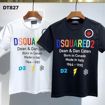 De peste mări Autentic 2020 NOU T-Shirt D2 O-Gât Scurt, tricouri cu maneca Topuri DSQ2 Îmbrăcăminte pentru Bărbați DT827