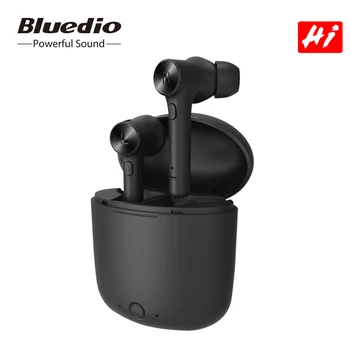 Bluedio Hi pavilioane wireless bluetooth 5.0 cască de sunet hifi auto play pause sport căști cu încărcare cutie built-in microfon tws