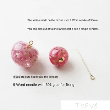 2 buc Japoneză Rășină Yintao Flori Uscate Glonț Pandantiv DIY de Mână-a Făcut Ureche Stud Accesorii Materiale