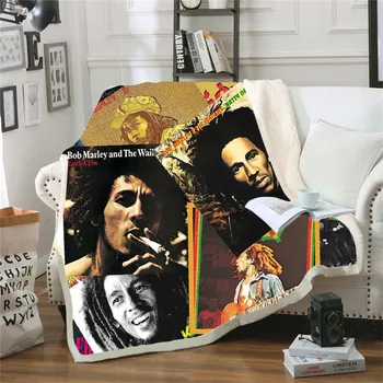 Cântăreț Reggae Bob Marley Iarba Slab Cuvertură Arunca Pat, Patura, Canapea Scaun Restul Lenjerie De Pat Casă De Interior Pătură Copii Adulți 17