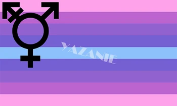 YAZANIE 128*192cm/160*240cm/192*288 cm Transsexual Transgender Genderqueer Ciudată Mândrie Steaguri și Bannere LGBT Curcubeu Mașină de Pavilion