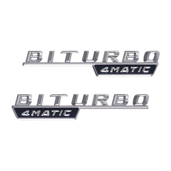 1 Pereche BITURBO 4MATIC Insigna Partea Corpului Fender Scrisoare Logo Decor Autocolant Pentru Mercedes Benz AMG GLK CLS CLK GLC GT GLA Styling Auto