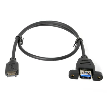 Jimier 50cm Panel Mount Tip USB 3.1 Panoul Frontal Header USB 3.0 UN Tip de sex Feminin Cablu de Extensie