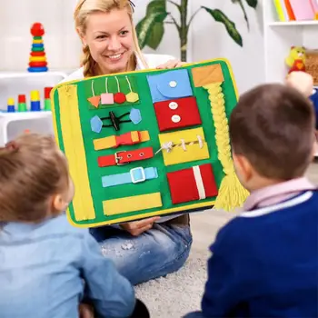 Copilul Bord Montessori Jucării Senzoriale Panoul De Materiale Montessori Competențe De Bază Placa De Învățare Educative, Jucarii Pentru Copii