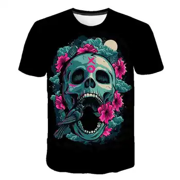 Punisher Tricouri copii 3D skull T Shirt de Fitness Streetwear de vară de îmbrăcăminte pentru Copii cu Maneci Scurte Tee baieti haine camisetas