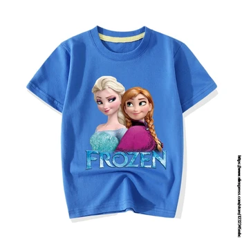 Drăguț Tricouri pentru Fete Frozen Elsa Tricou Fete/Baieti Amuzante pentru Copii Haine Copii Vara Tricou Copii, Imbracaminte Copii Costum Top