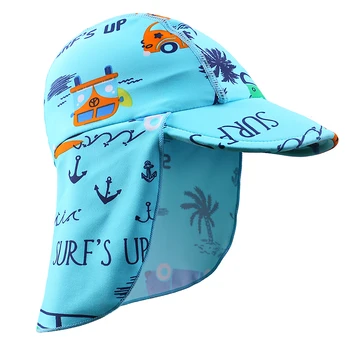 BAOHULU Desene animate Copii Copil Capac de Înot de Vară 2020 Protecție solară Plajă, Soare, Pălării Impermeabile pentru Fete Baieti Copii în aer liber Pălărie