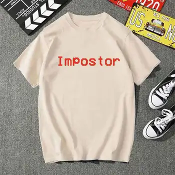 Printre Noi sunt Impostor Femei T-shirt Estetica Grafic Scurt Maneca Bumbac Poliester Tricouri Femei Camisetas Verano Mujer