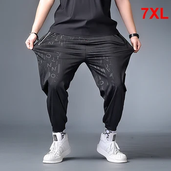 Mare Dimensiune Pantaloni Barbati Jogger Streetwear Casual Harem Pantaloni Oversize pantaloni de Trening Scrisoare de Imprimare Pantaloni Plus Dimensiune 6XL 7XL HX406