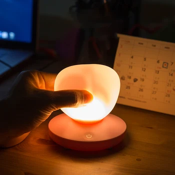 USB Reîncărcabilă LED Touch Dimmer Inima Lumina de Noapte Dormitor Copil Acasă Interioare Moderne de Studiu Noptiera Decor Creativ Cadou Lampa
