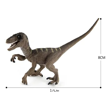 Mare Velociraptor Dinozaur Jurassic Simulare Jucărie Moale din PVC din material Plastic Pictat de Mana Model Animal Jucării pentru Copii pentru Copii un Cadou de Crăciun