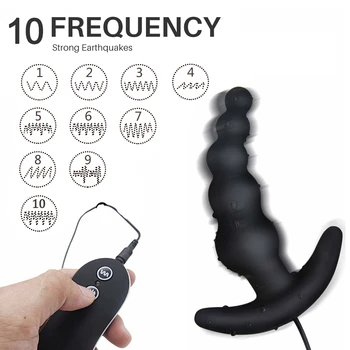 Erotic10 Frecvență Vibratoare De Prostata Pentru Masaj Vibrator Anal Dildo Vibrator Anal Margele Dop De Fund Vibratoare Pentru Bărbați Jucării Pentru Adulți