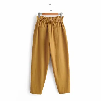 2020 Primăvară Pantaloni Harem de Înaltă Talie Pantaloni Cutat Pantaloni Femei Casual Streetwear pantalones mujer