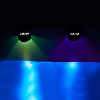 Mini lanterna ultraviolete uv zoom lanterna 365nm lumina Neagra uv lanterna felinar 395nm 14500Rechargeable baterie sau AA batttery