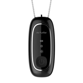 USB Portabil Purificator de Aer, Personal Agățat Colier cu Ioni Negativi Odorizant de Aer-Nr de Radiații pentru Adulți Copii Negru