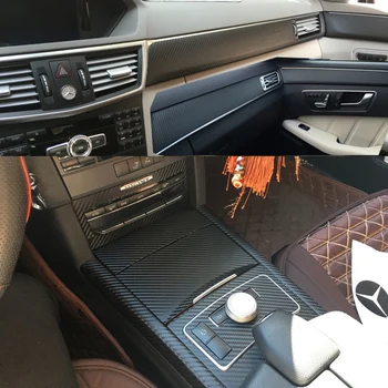 Pentru Mercedes E Class W212 Interior Panou de Control Central Mânerul Ușii 5DCarbon Fibre Autocolante, Decalcomanii Auto styling Dotari