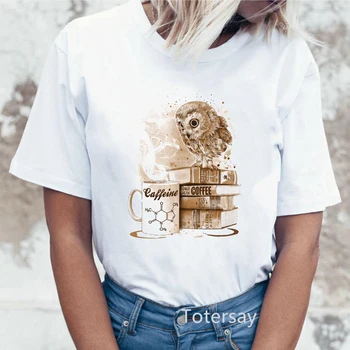 Retro Bufnita de Design t-shirt de Vară de Moda Doamnelor tricou Kawaii Owl Print Grafic Doamnelor tricou Maneca Scurta Casual Topuri Femeile