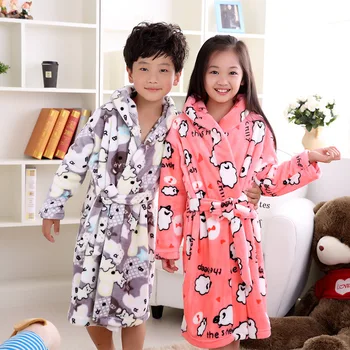 Fierbinte 2020 Toamna Iarna pentru Copii Pijamale Flanel Haine Băieți și Fete Halat de Corali Catifea Pijamale copii pentru Copii Halat de baie X10