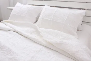 American brodate alb quilteds Europene lenjerie de pat din Bumbac cuvertura matlasată cuvertură de pat