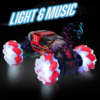 Tracțiune integrală 4WD RC Ceas de Control Gest poftă de mâncare Stunt Car Machaine Off-Road Vechile Cadou Jucărie pentru Copilul cu Muzica Lumină LED-uri