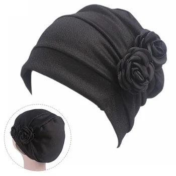 2020 Femei pe Cap Florale Doamna Turban Pălărie de Primăvară pentru Femei Pălării de Păr Musulmani Chimioterapie Capac de Flori Capota Beanie