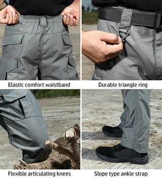 Primavara Toamna Tactic Militar Cargo Pantaloni Barbati din Bumbac Oraș Armata SWAT Luptă Pantaloni Casual sex Masculin Întinde Multi-pocket Pant