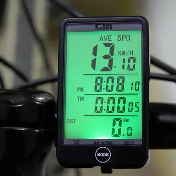 Rezistent la apă Digitală prin Cablu de Biciclete Biciclete de Calculator Kilometraj Vitezometru Buton Tactil LCD cu iluminare din spate Set Accesorii pentru Biciclete