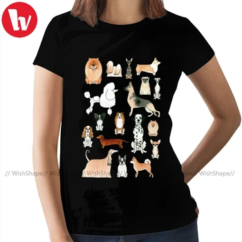 Chow Chow T-Shirt Câini Tricou Simplu Street Wear pentru Femei tricou cu Maneci XXL Bumbac Imprimare Doamnelor Tricou